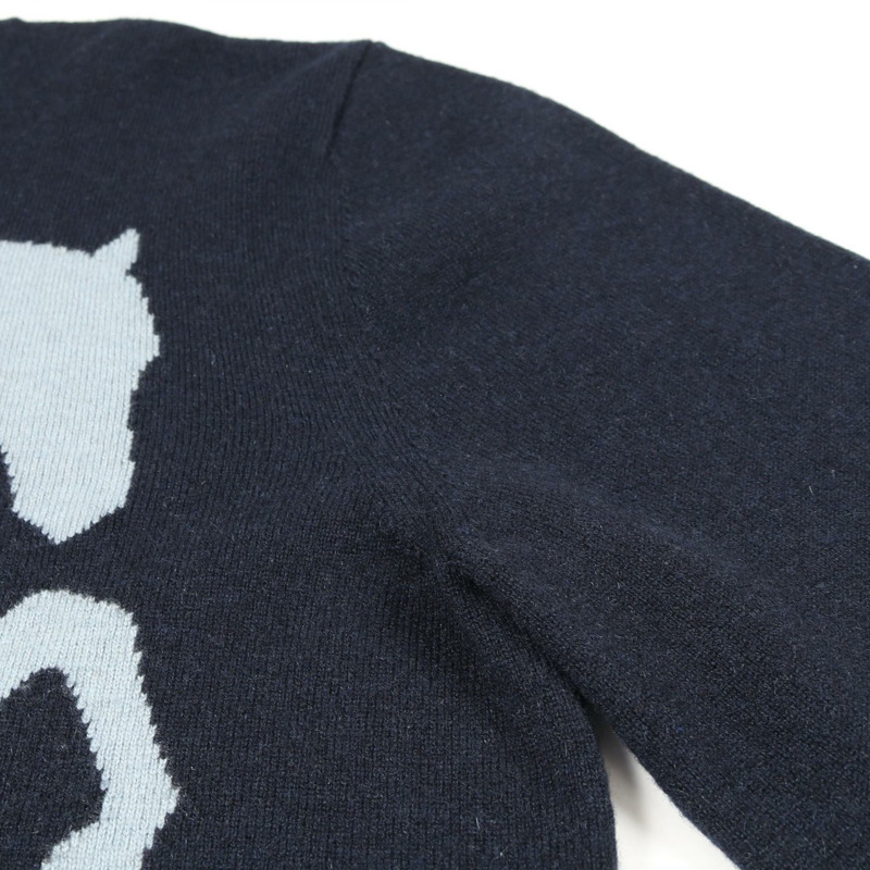 愛馬仕 Chess and Shadow 針織衫 #M 羊絨海軍藍多色二手男款-10
