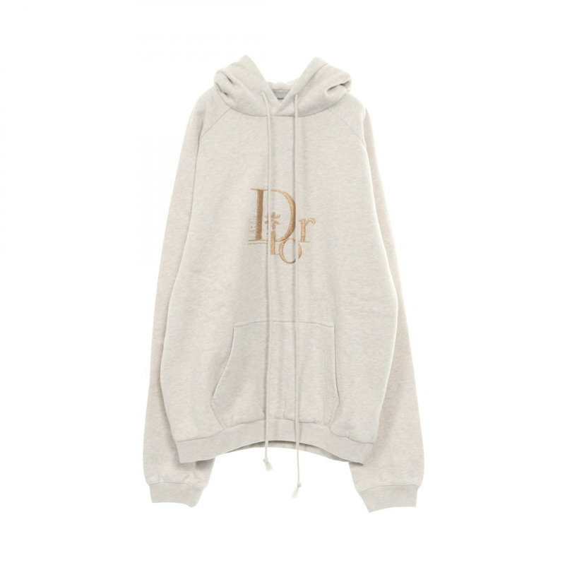 Christian Dior x ERL 聯名刺繡連帽衫,純棉灰色,男款,二手-0