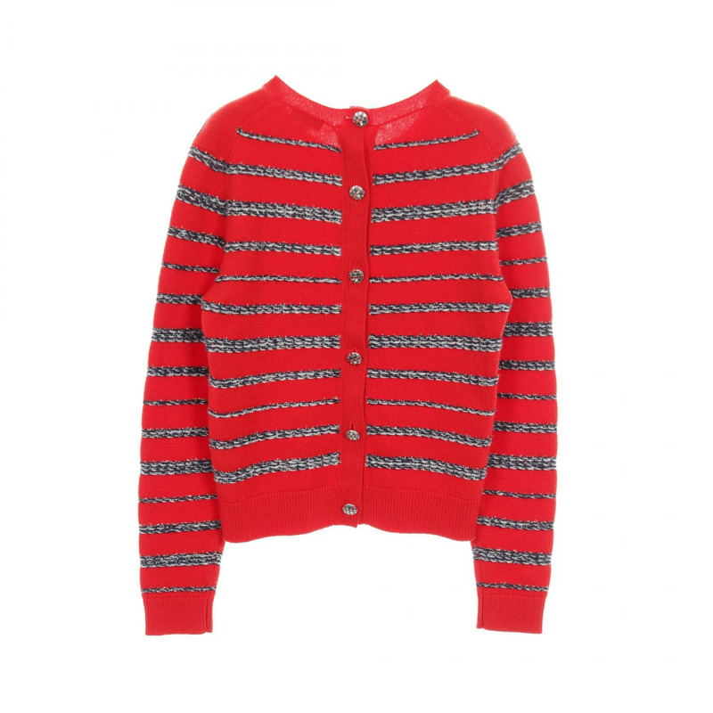 香奈兒針織衫 P64264K60201 羊絨紅黑二手女款 #36-1