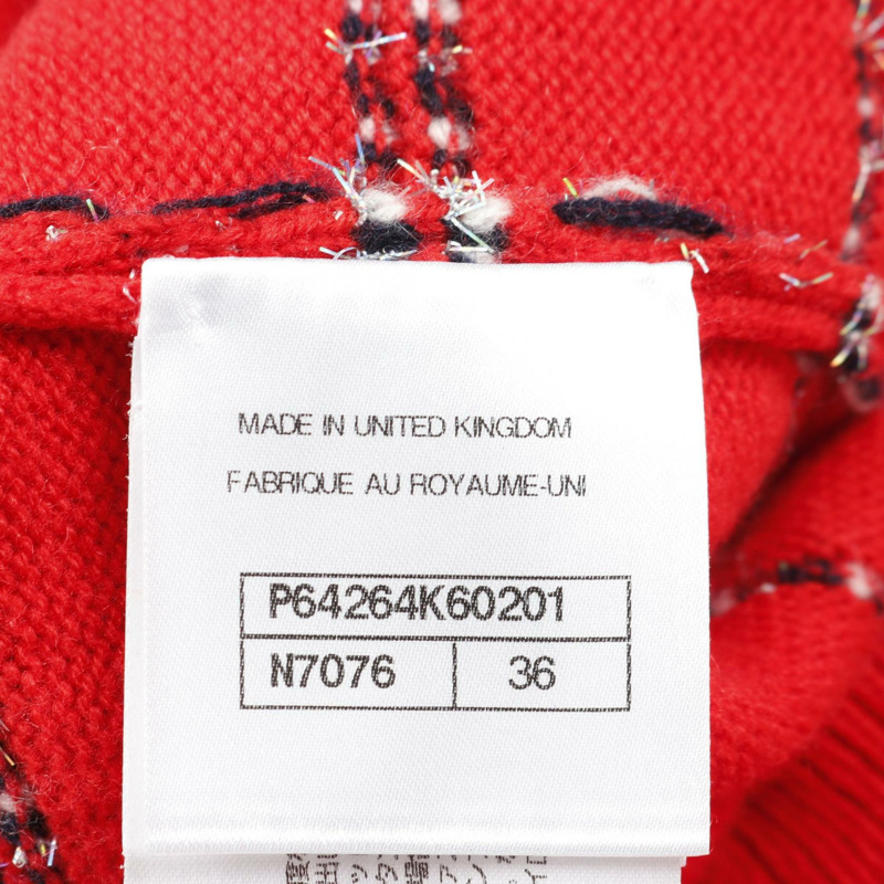 香奈兒針織衫 P64264K60201 羊絨紅黑二手女款 #36-4