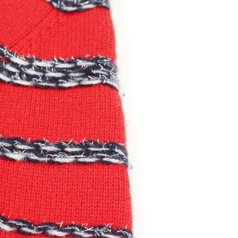 香奈兒針織衫 P64264K60201 羊絨紅黑二手女款 #36-7