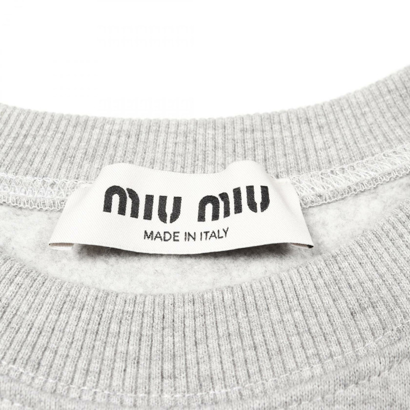 Miu Miu Logo 短袖衛衣，灰色，XS碼，二手女款-2