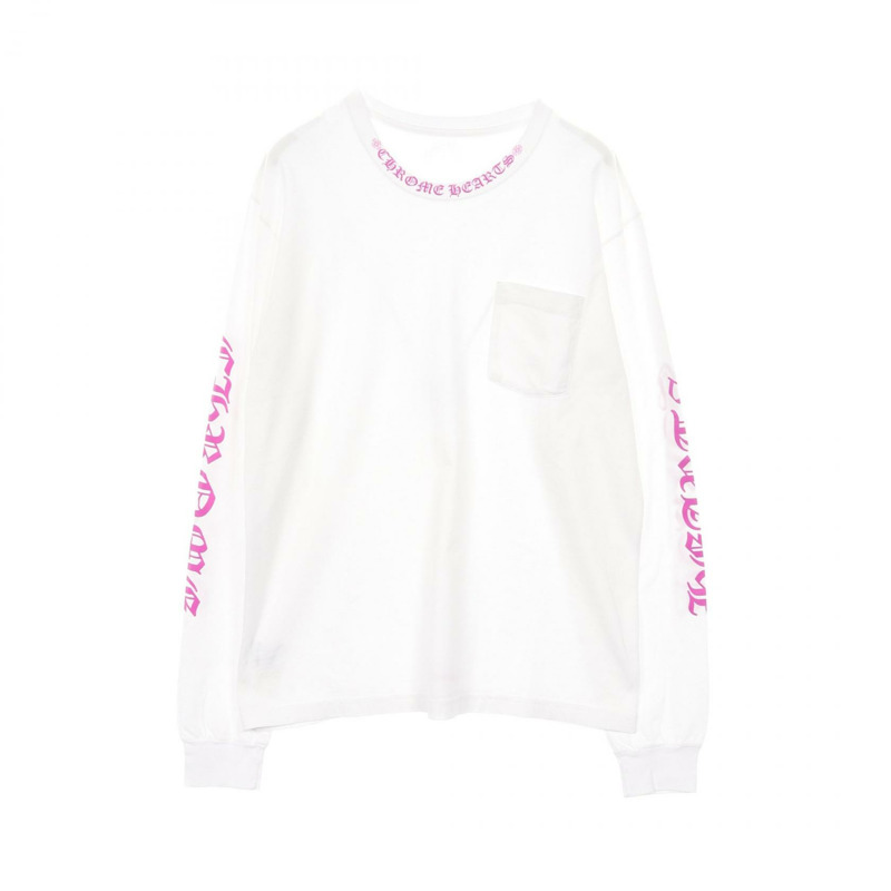 鉻心 (CHROME HEARTS) 領口logo T卹，XL碼，純棉，白色，二手男款-0