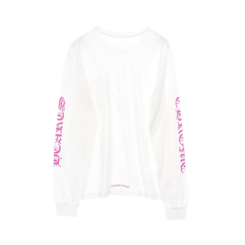 鉻心 (CHROME HEARTS) 領口logo T卹，XL碼，純棉，白色，二手男款-1