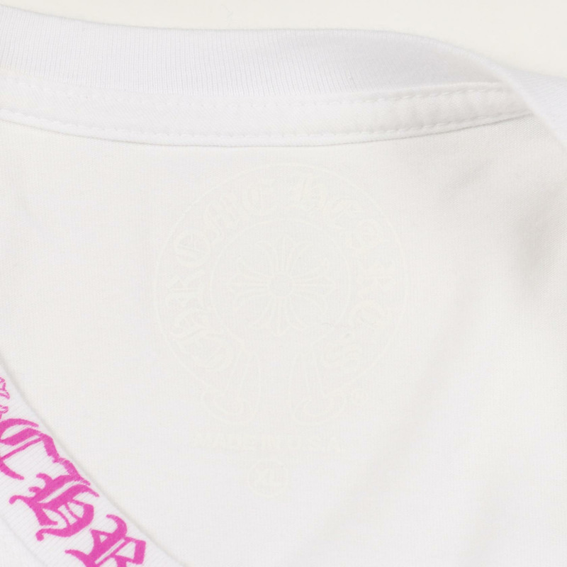 鉻心 (CHROME HEARTS) 領口logo T卹，XL碼，純棉，白色，二手男款-2