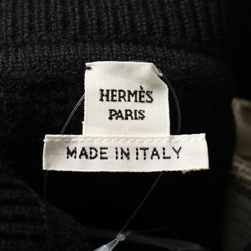 愛馬仕 Sellier 紐帶針織半身裙 #34 H4H2329D40234 羊絨黑色二手女裝-2