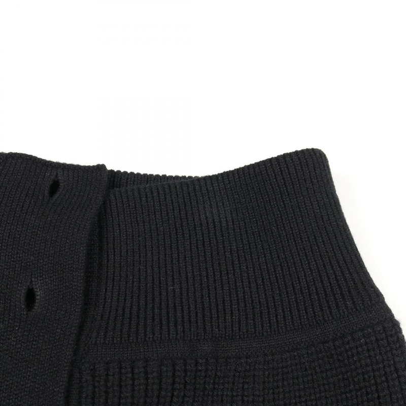 愛馬仕 Sellier 紐帶針織半身裙 #34 H4H2329D40234 羊絨黑色二手女裝-5