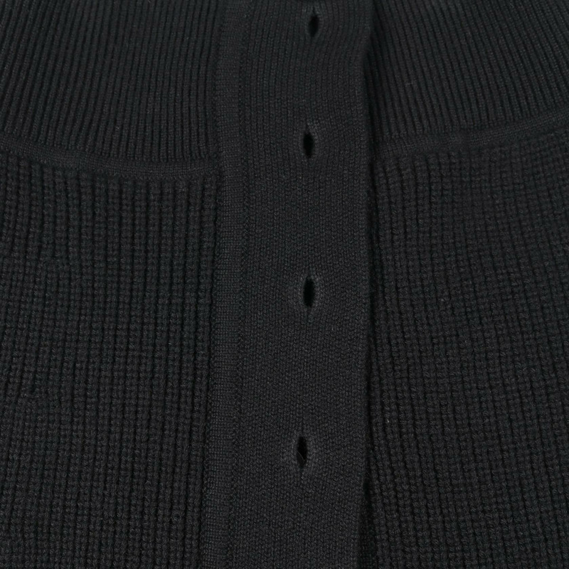 愛馬仕 Sellier 紐帶針織半身裙 #34 H4H2329D40234 羊絨黑色二手女裝-6