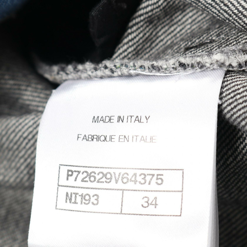 香奈兒 COCO 標誌連結牛仔褲 #34 棉質黑色多色二手女款-3