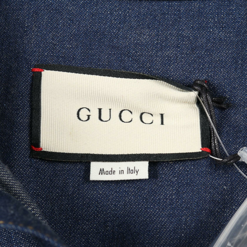 GUCCI 36號洋裝 625069 棉質 海軍藍 二手 女款-2