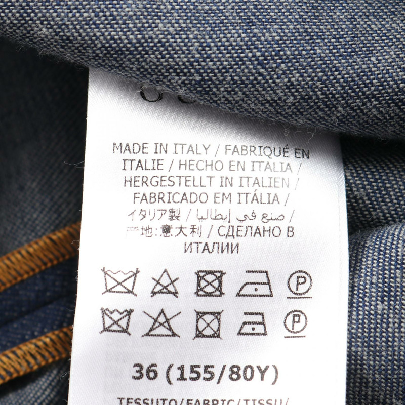 GUCCI 36號洋裝 625069 棉質 海軍藍 二手 女款-3