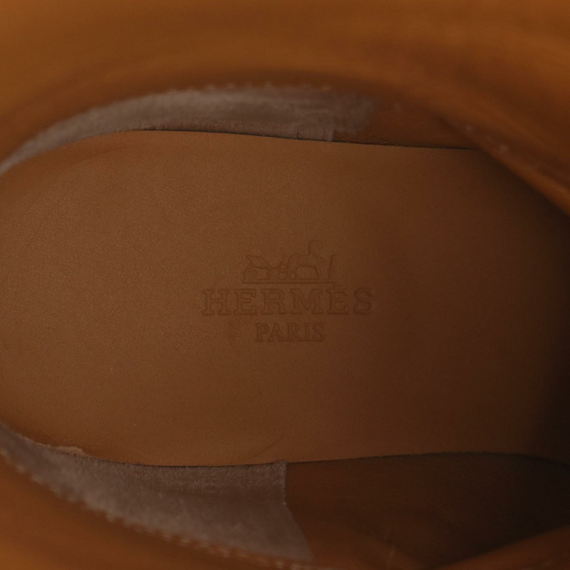 愛馬仕 Jumping Short Kelly 長靴 #37 平底鞋 皮革 黑色 二手 女款-4