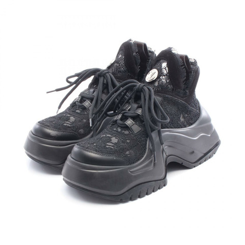 路易威登 LV Arclight 2.0 系列運動鞋 #36.5 麂皮帆布鞋帶 黑色 二手