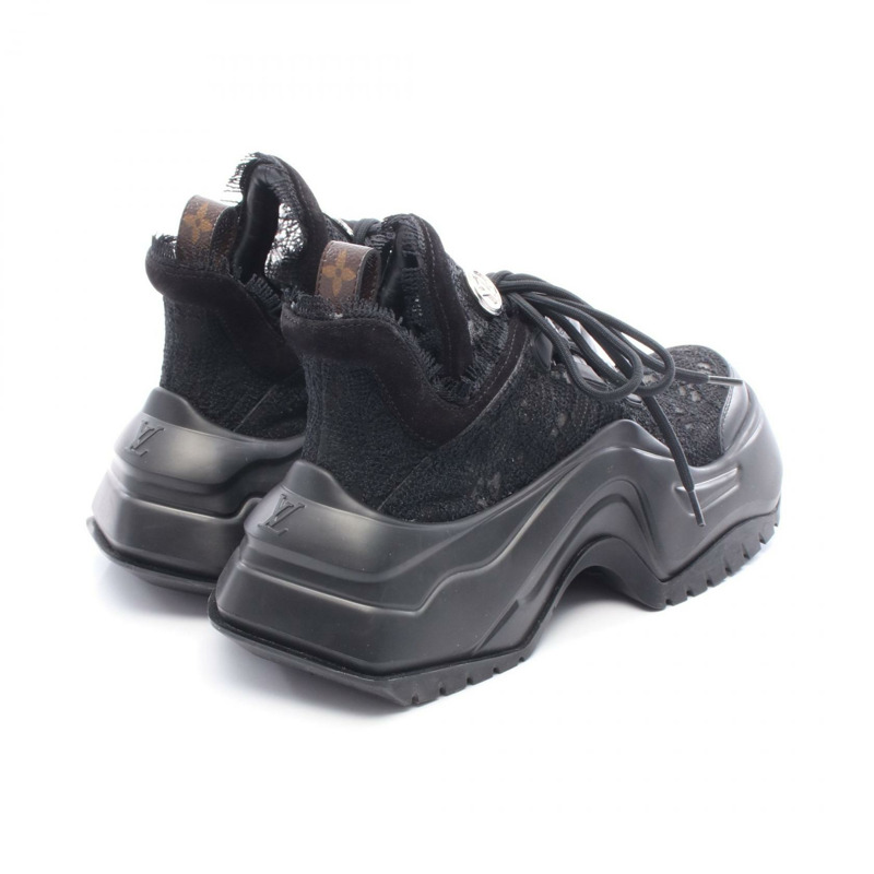 路易威登 LV Arclight 2.0 系列運動鞋 #36.5 麂皮帆布鞋帶 黑色 二手-1