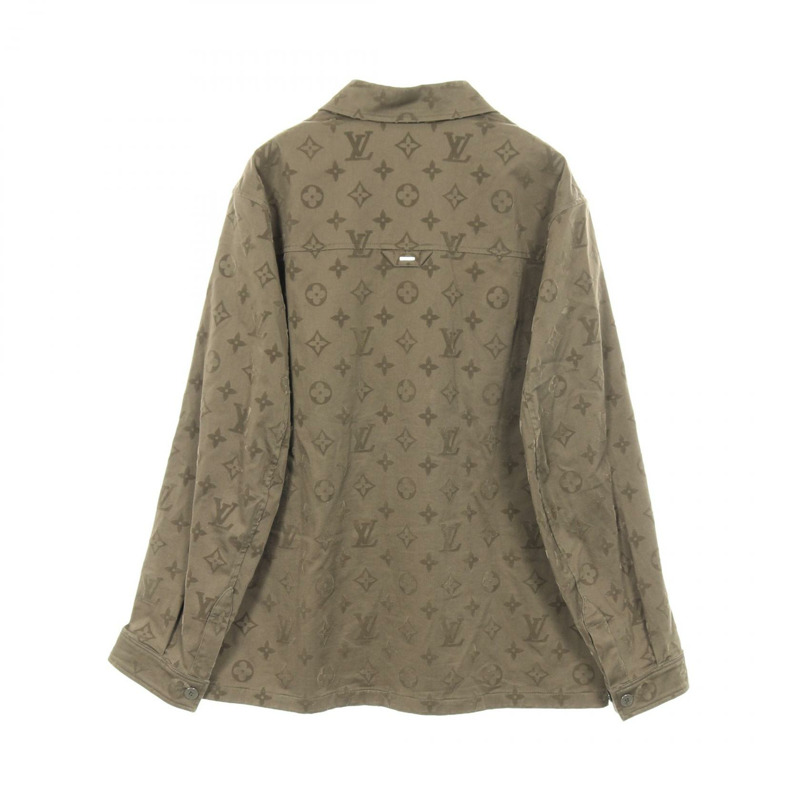 路易威登 Monogram 印花襯衫式外套 #M RM232Q 26 HPB45W 棉質卡其色 二手-1