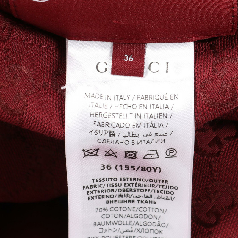GUCCI GG帆布其他夾克 781367 棉質波爾多紅 二手 女款-4