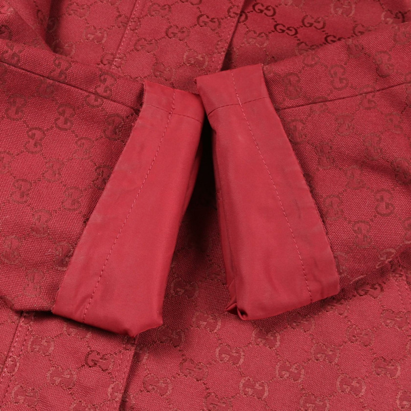 GUCCI GG帆布其他夾克 781367 棉質波爾多紅 二手 女款-7