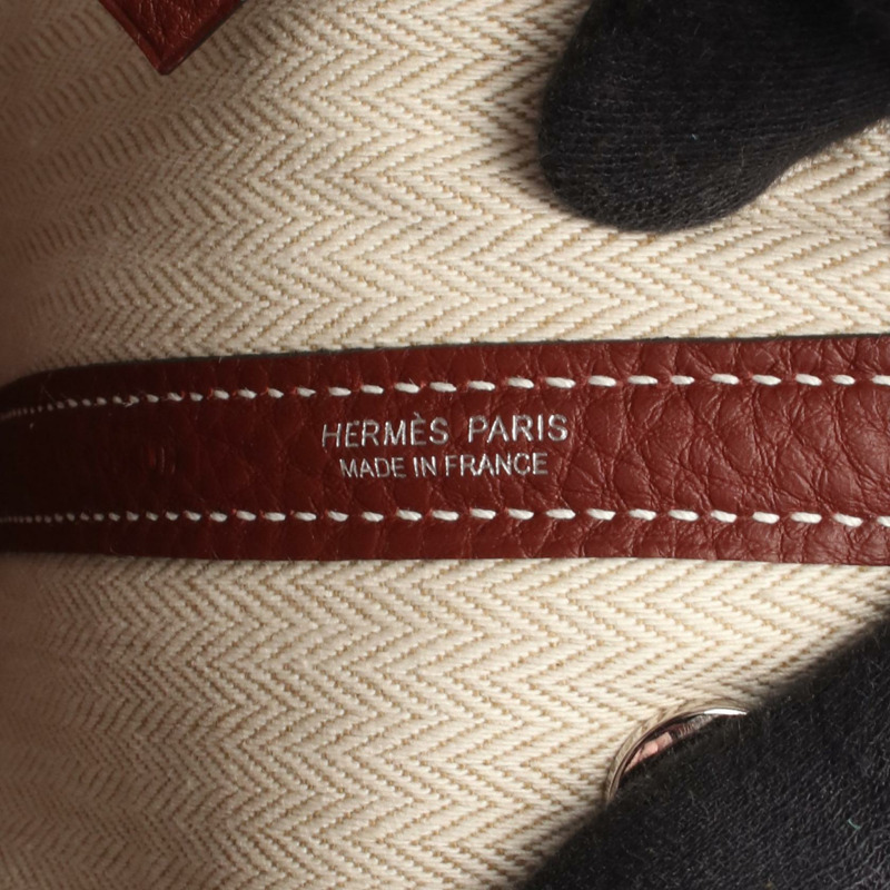 愛馬仕 Neo Garden 23 手提包,Negonda 皮革,Rouge H Bordeaux 酒紅色,二手,帶五金配件。-3