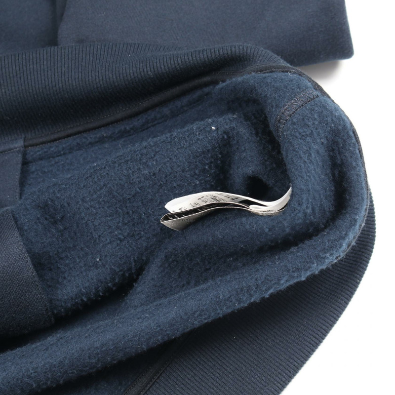 愛馬仕連帽拉鍊外套 #L 棉羊絨海軍藍二手男款-8