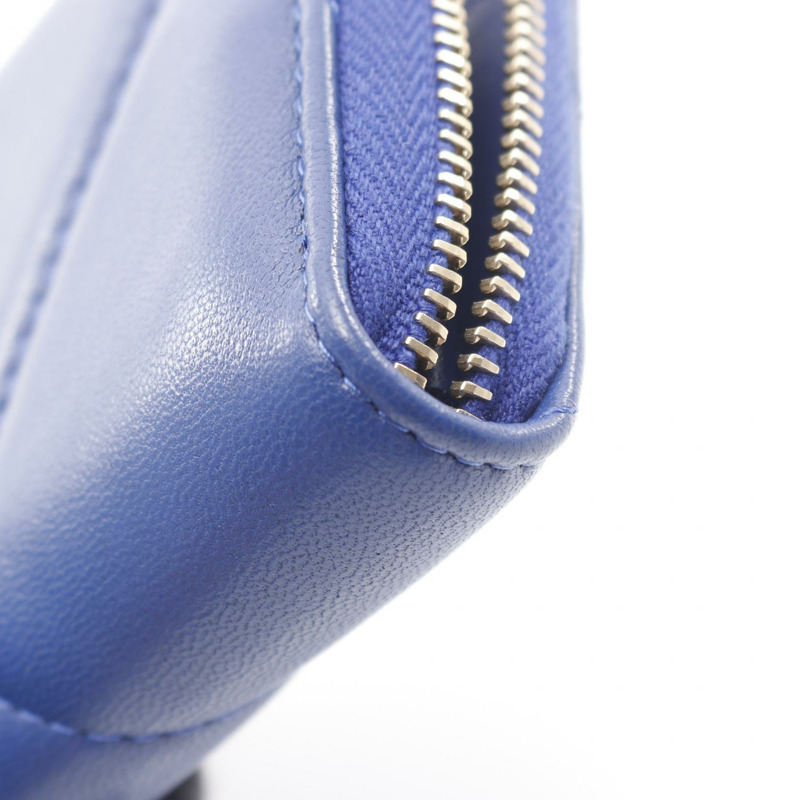 香奈兒 (CHANEL) Chanel 19 拉鍊零錢包 AP0949 羊皮 藍色 二手 金扣-7