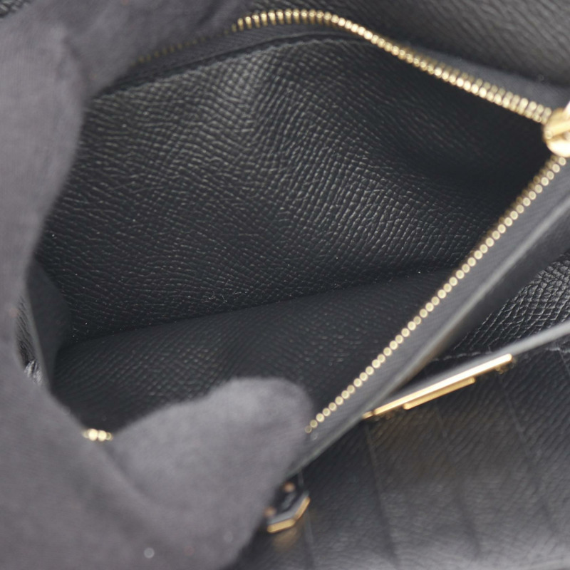 愛馬仕 Kelly 中型三折皮夾,C Epsom 皮革,黑色,二手,女士,金色五金-3