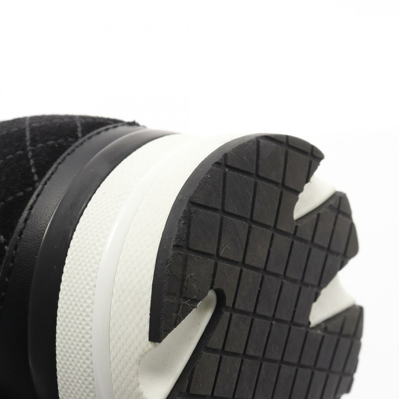 香奈兒 COCO 標誌運動鞋,黑色白色,二手,女士皮革,logo #38 CC-7