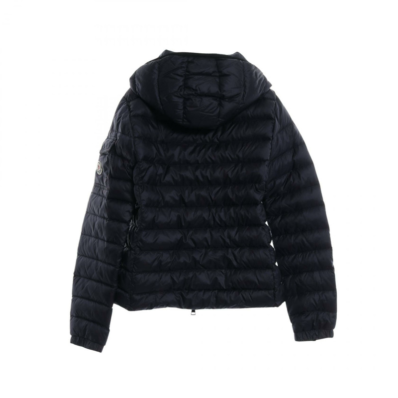 MONCLER BLES 拉鍊尼龍羽絨服,海軍藍,2號,二手女款-1