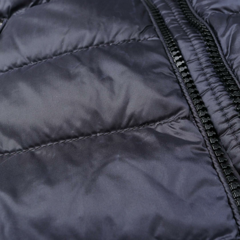 MONCLER BLES 拉鍊尼龍羽絨服,海軍藍,2號,二手女款-7