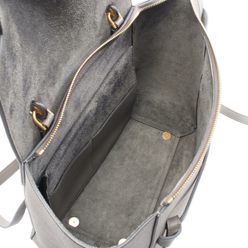 CELINE BELT 肩挎包 NANO 皮革 灰色 二手 女士-2