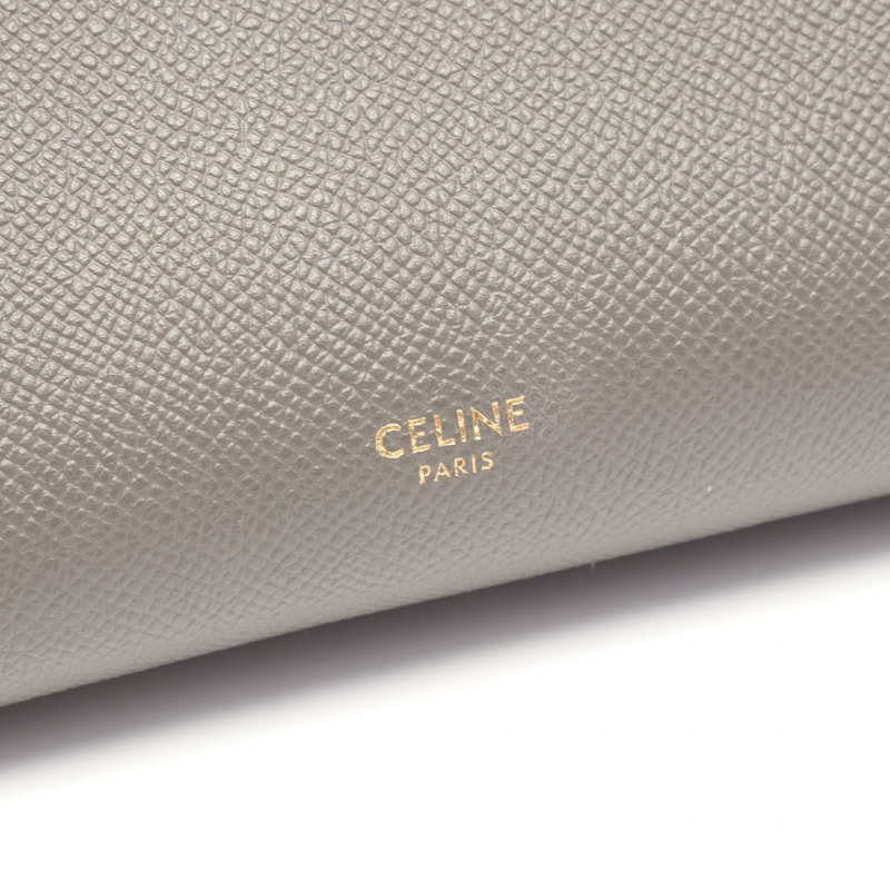 CELINE BELT 肩挎包 NANO 皮革 灰色 二手 女士-3