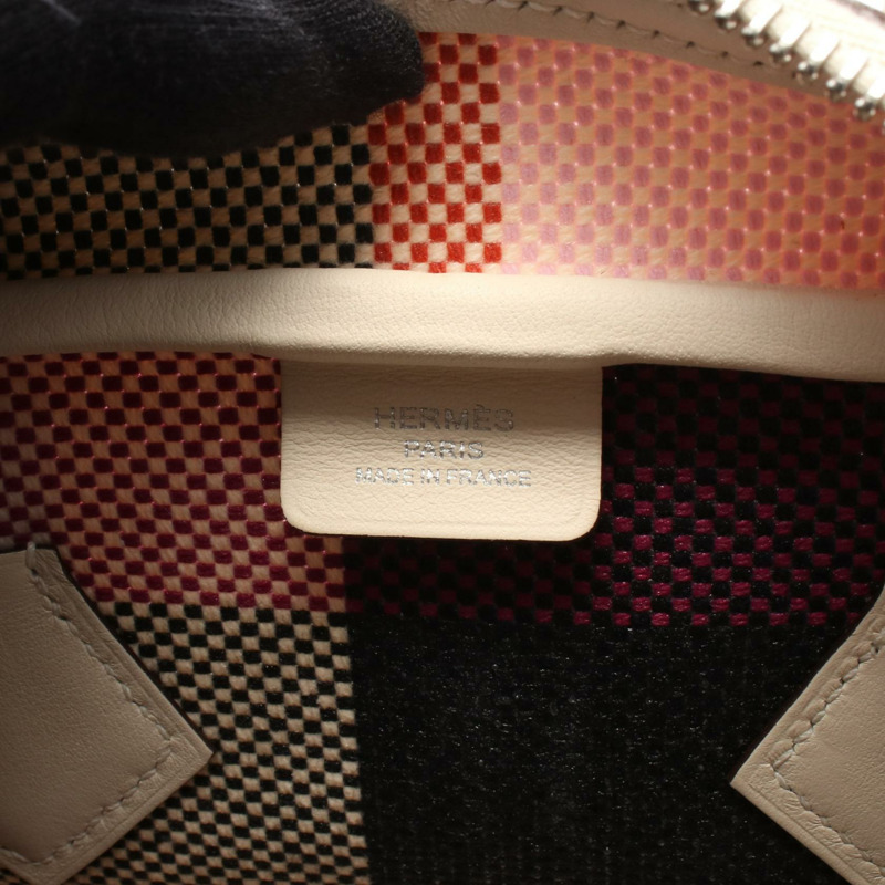 HERMES Victoria 3 Fourre-tout 迷你肩背包 帆布皮革 粉紅色 SHW W-3