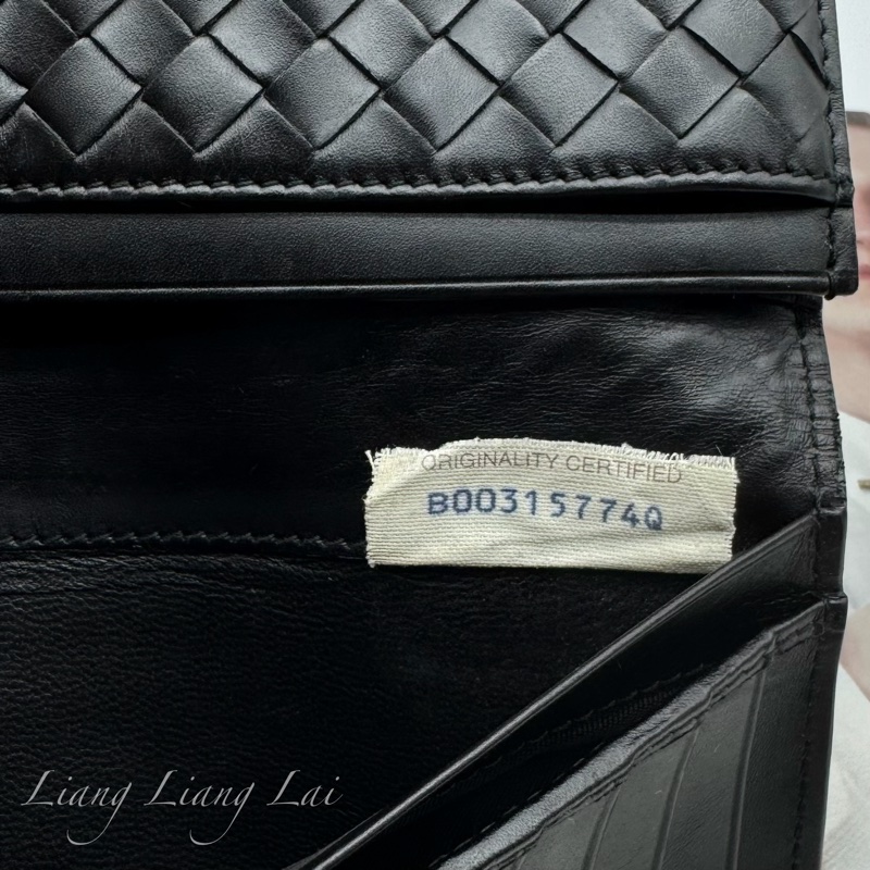 BOTTEGA VENETA BV經典編織小牛皮黑色長夾-3
