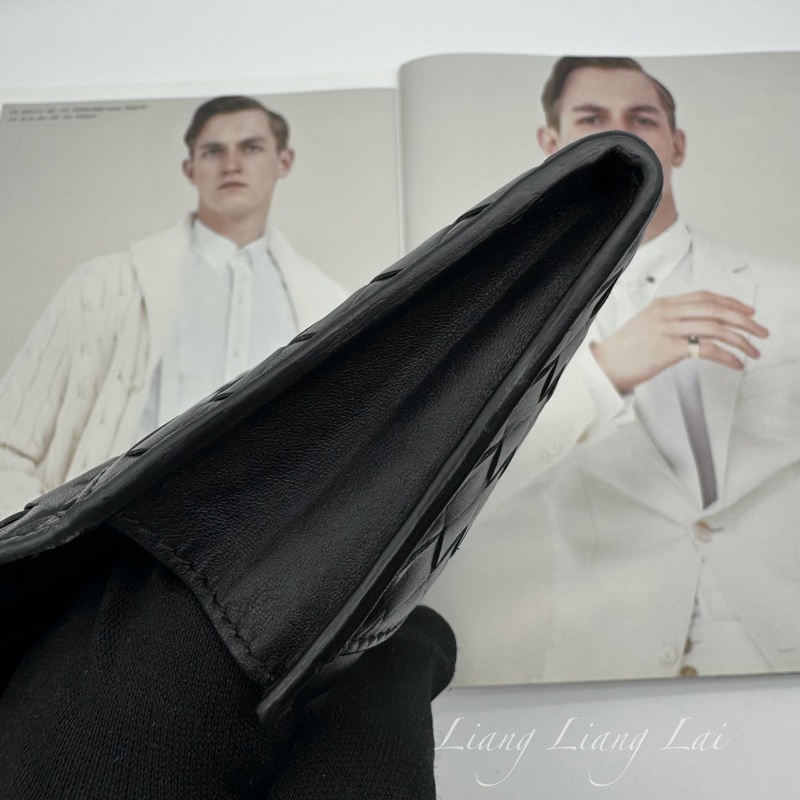 BOTTEGA VENETA BV經典編織小牛皮黑色長夾-11