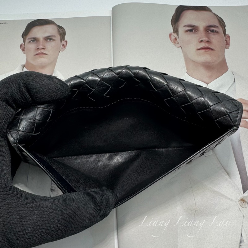 BOTTEGA VENETA BV經典編織小牛皮黑色長夾-12
