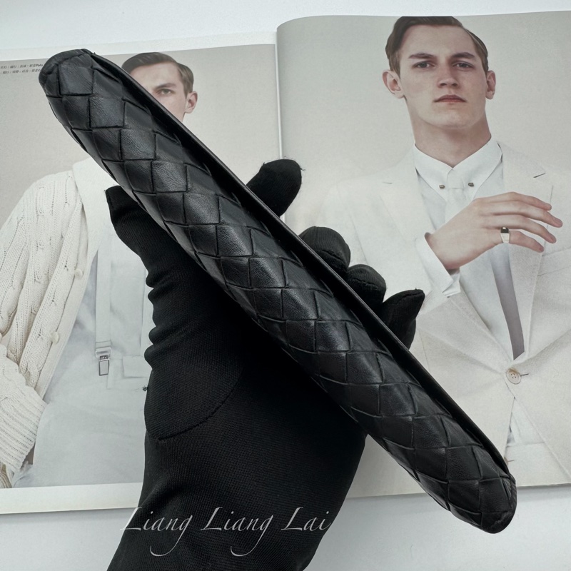 BOTTEGA VENETA BV經典編織小牛皮黑色長夾-15