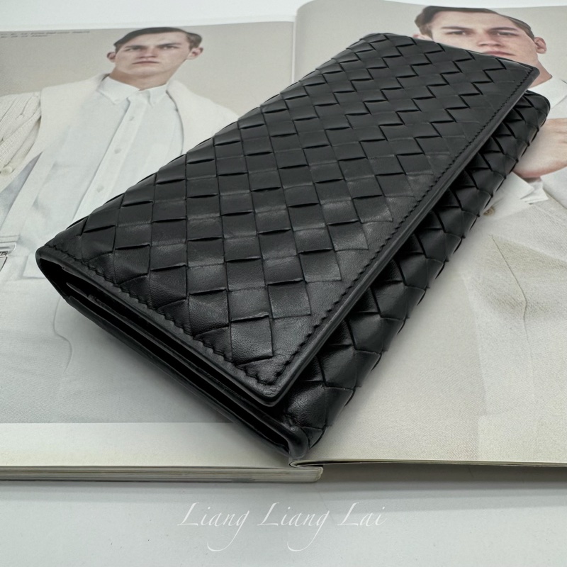 BOTTEGA VENETA BV經典編織小牛皮黑色長夾-21