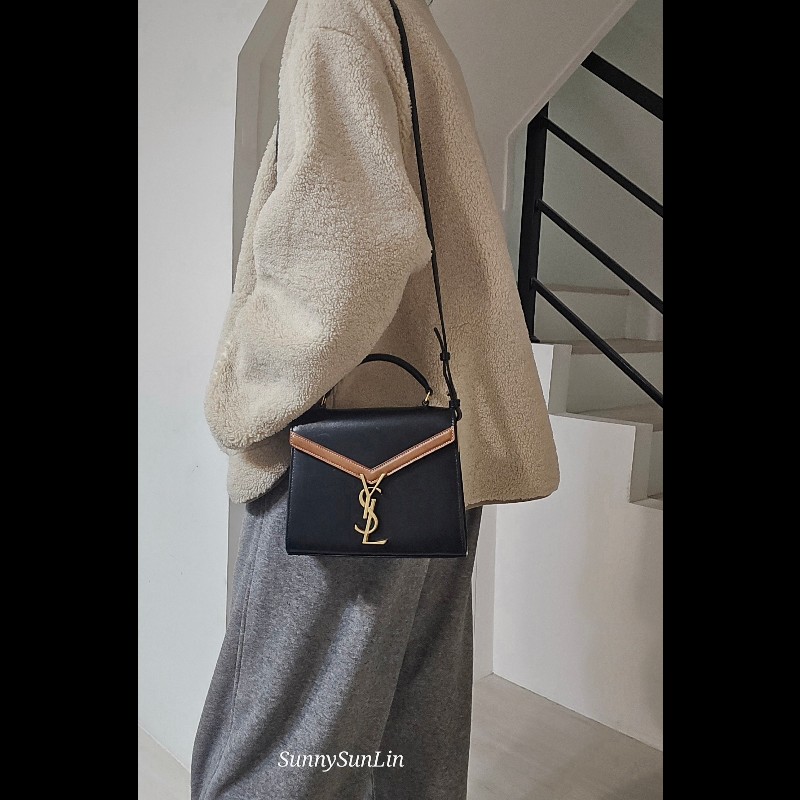 Saint Laurent YSL 聖羅蘭 CASSANDRA 牛皮手柄手提包 肩背包 斜背包🈶購證盒裝防塵套-1