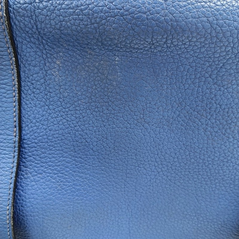 Hermes Steve 牛皮藍色肩背包斜背包-8
