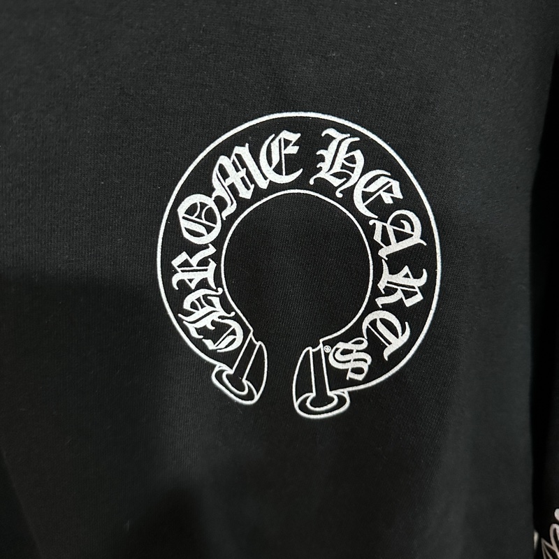 克羅心 chrome hearts 厚款 刷毛 花臂 馬蹄 衛衣 長袖-5
