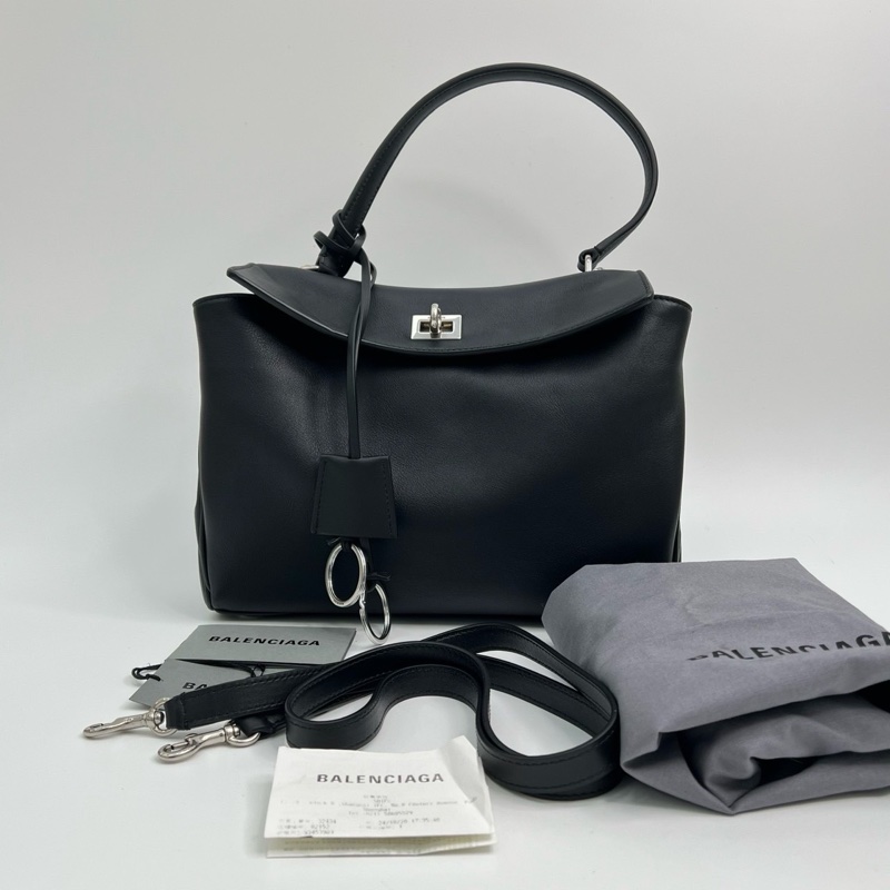 #大全配🈶台灣購證 #櫃上15萬入手 巴黎世家黑銀rodeo 34cm中號 #全網最甜💰僅一顆-5