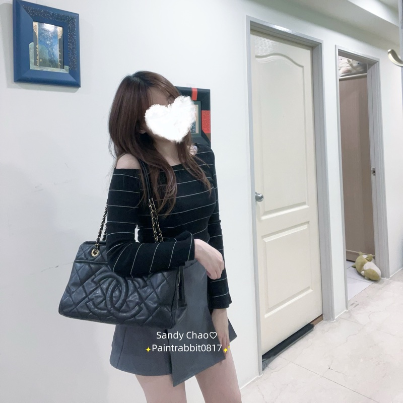 ෆ Chanel 魚子醬荔枝托特-0