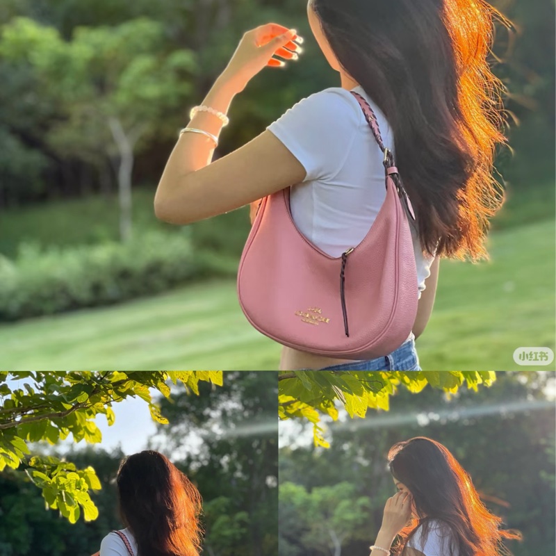 Coach 肩背包粉色-8