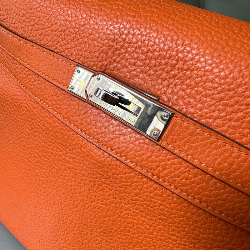 Hermes/愛馬仕kelly35 愛馬仕橙單肩包TC-1