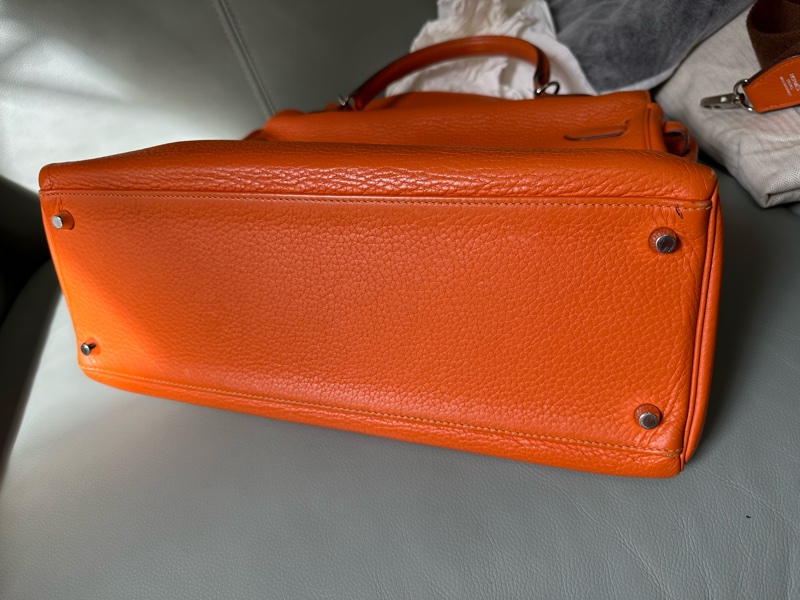 Hermes/愛馬仕kelly35 愛馬仕橙單肩包TC-8