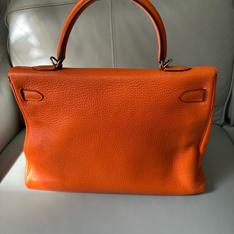 Hermes/愛馬仕kelly35 愛馬仕橙單肩包TC-19