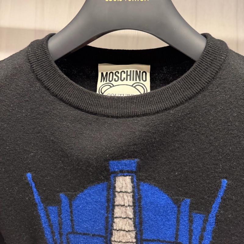 「JL精品代購」9新 Moschino Teddy Bear T 變型金剛熊 針織長版-5