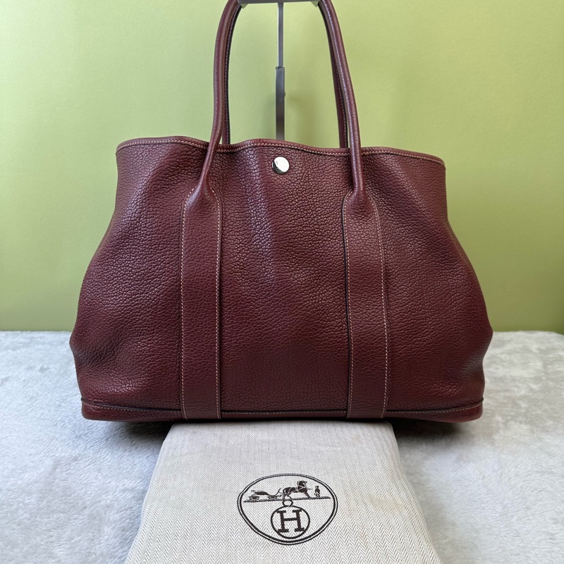 Hermes garden party 紅色花園36銀扣-0