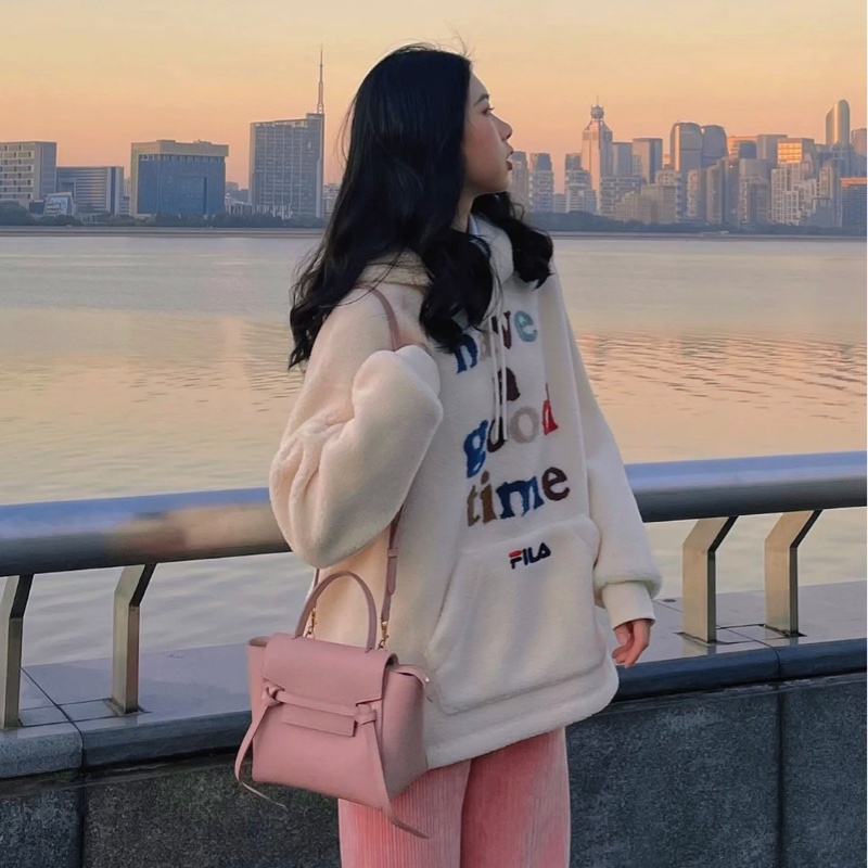 「JL精品代購」98新 Celine 粉鯰魚包Belt Pico-1