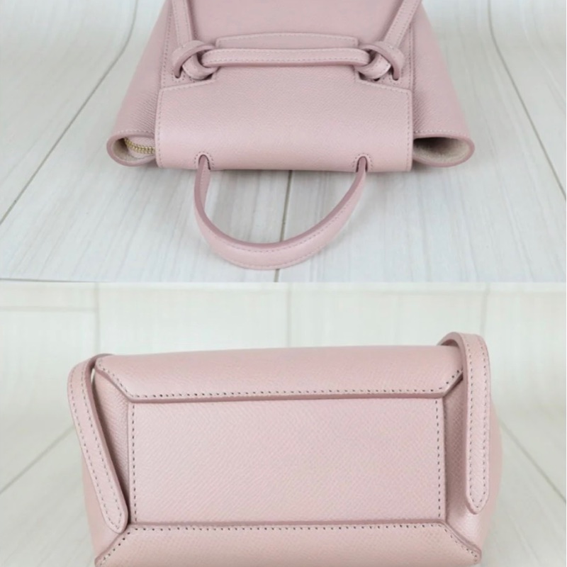 「JL精品代購」98新 Celine 粉鯰魚包Belt Pico-4