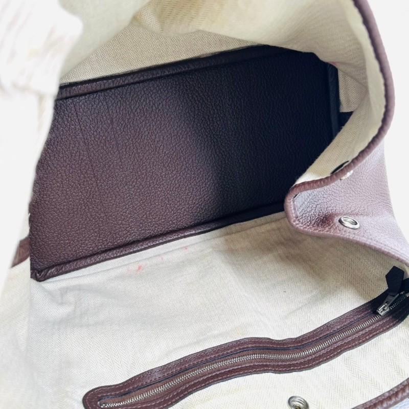 Hermes Garden Party棕色花園36 手提單肩包銀扣Negonda皮-3